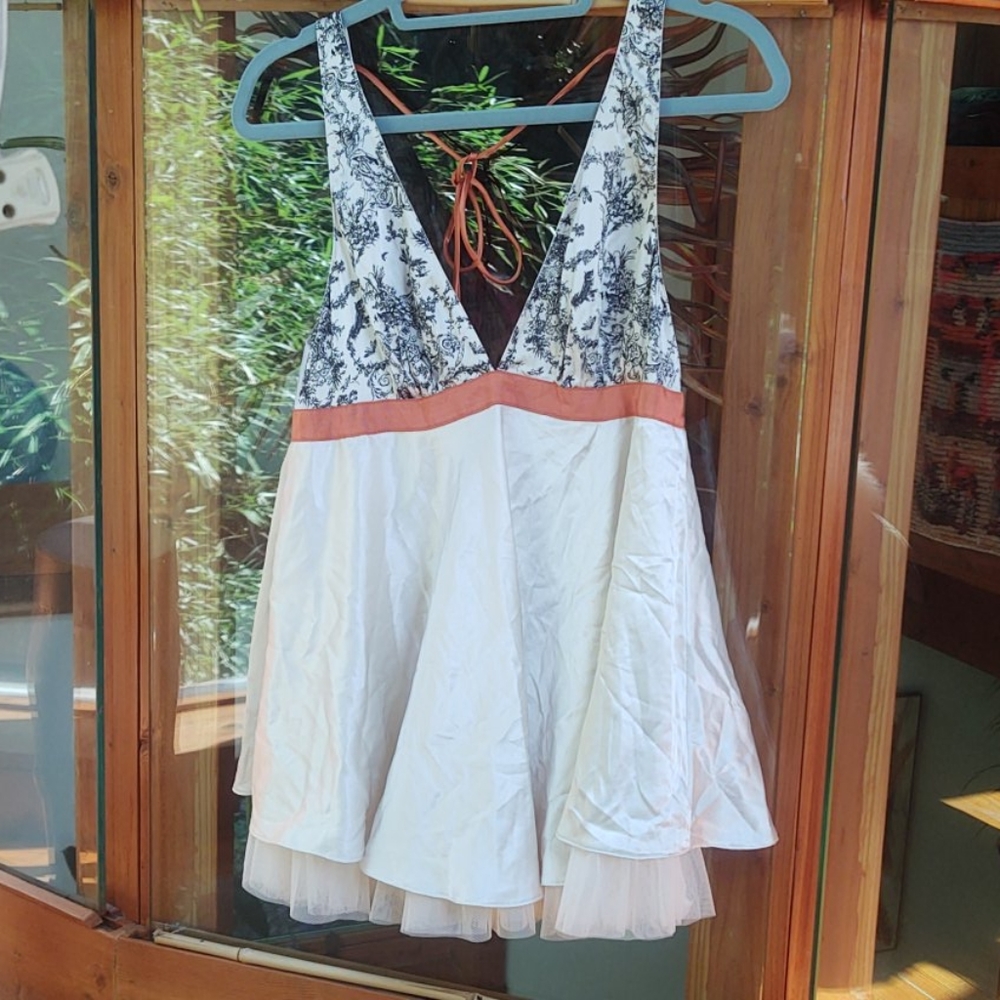 Victoria's secret silk satin owls & fairies top M